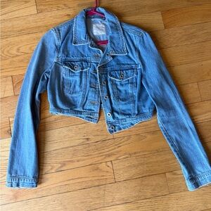 Free People Denim Cropped Jacket